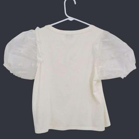 Crewcuts Organza T-Shirt Girl XXL(14-15) Ivory Twee Special Occasion Holiday NWT - Picture 4 of 16